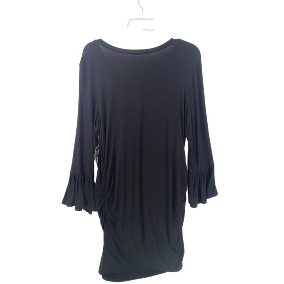 Flutter & Kick NWT Maternity Long Sleeve Dress Black Size L - Picture 5 of 9